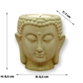 Weiteres Bild von Buddha Kopf Kerzenhalter aus Beton