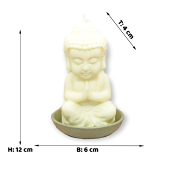 Kerze betender Buddha aus Sojawachs