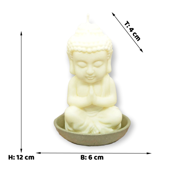 Kerze betender Buddha aus Sojawachs