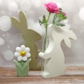 Weiteres Bild von Hase mit Vase aus Beton