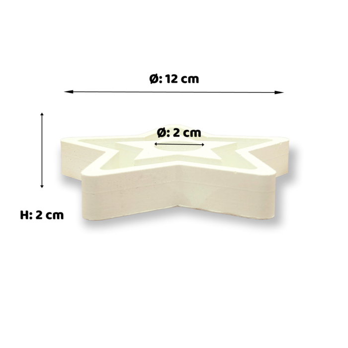 Stern Stabkerzenhalter aus Beton