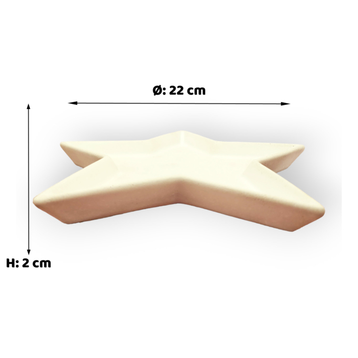 sternförmiges Tablett aus Beton