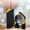 Weiteres Bild von Vase & Lichthaus edles Set in Schwarz – Gold aus Beton