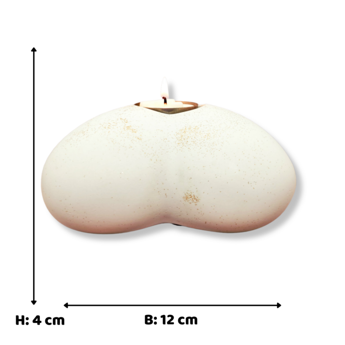 großes Herz Teelichthalter aus Beton