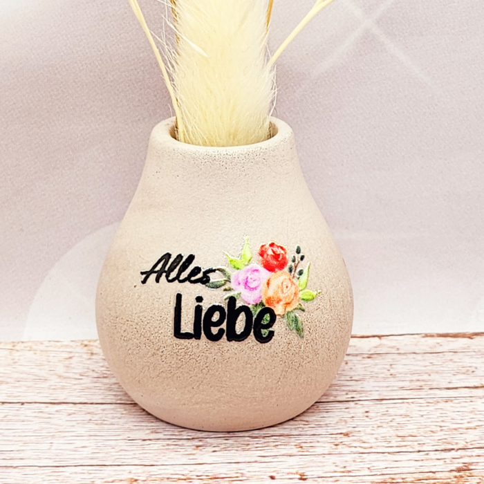 Mini Vasen Set mit lieben Sprüchen aus Beton