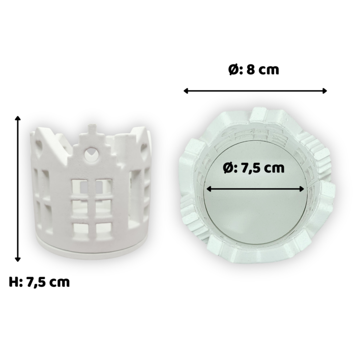 Häuserkranz Windlicht aus Beton