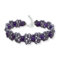 Weiteres Bild von Amethyst Makramee Armband aus Edelstein in Makramee