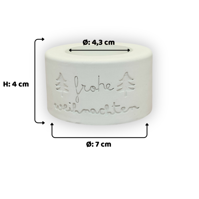 Weihnachtliche Teelichthalter aus Beton